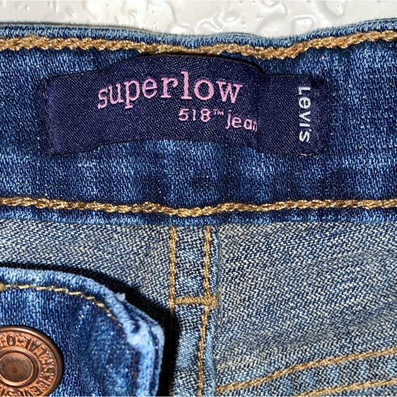 Levi's Superlow 518 Women's Blue Jeans - Picture 1 of 4